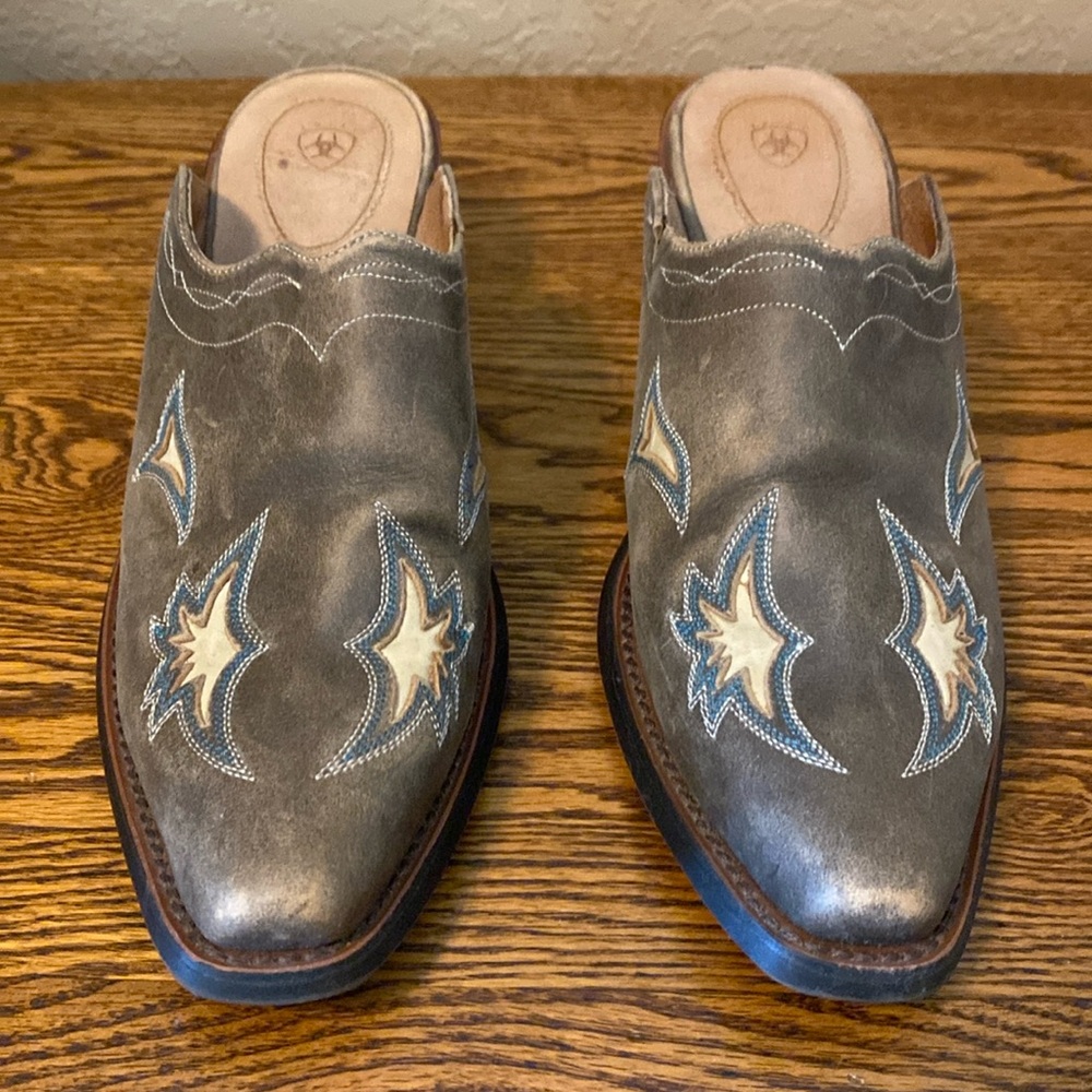 Ariat leather western mules for women size 8 B